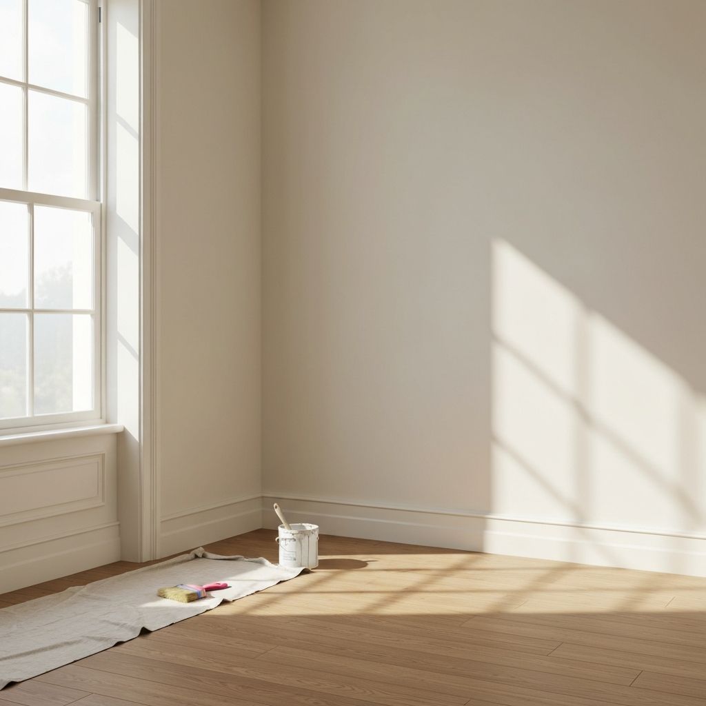 Freshly painted room with smooth walls and clean finish